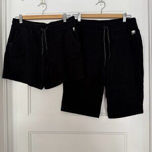Reitmans - YogaLife - Set of Black Cotton Shorts and Capris - Size M